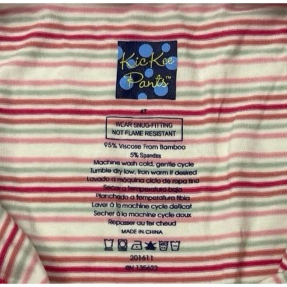 KicKee Pants Girl's Bamboo Fitted Coverall Desert Stripe Size 4T New With Tags